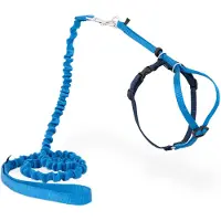 Petsafe Easy Walk Cat Harness met Bungee Leash - Tuigje voor het uitlaten van je kat - Rood of Blauw - S/M/L - Kleur: Royal Blue, Maat: Medium 27-36 cm