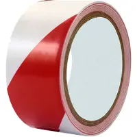 Rillprint -vloermarkeringsband - 50 mm x 33 m - rood/wit