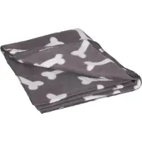 Flamingo Hondendeken Fleece Botmotief Grijs