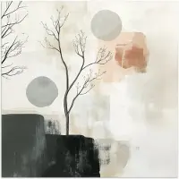 PosterMonkey Poster 30x30 cm - Wabi sabi - Beige - Plant - Posters - Kamer decoratie - Wanddecoratie woonkamer - Muurdecoratie slaapkamer