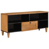 vidaXL TV Kast met lade met plank 100 x 33 x 46 cm Massief Mango Hout