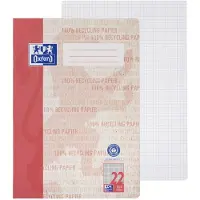 Oxford schoolschrift 'Recycling', DIN A4, 16 vel, liniatuur 22, rood