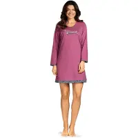 Comtessa - Dames nachthemd - Lange mouw - Roze - Maat 48