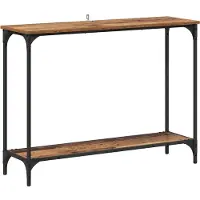 vidaXL Wandtafel Oud hout 101 x 30.5 x 75 cm Bewerkt hout