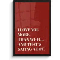 PosterMonkey Poster in lijst - Fotolijst 40x60 cm - Posters - Rood - Quote - Liefde - Posterlijst zwart - Decoratie - Wanddecoratie woonkamer - Muurdecoratie slaapkamer
