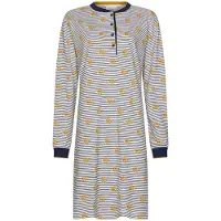 Pastunette - Moonlite - Nachthemd - Katoen - Wit/Blauw - Maat 46