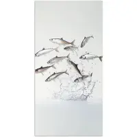 PosterMonkey Poster 60x120 cm - Vissen - Water - Wit - Posters - Kamer decoratie - Wanddecoratie woonkamer - Muurdecoratie slaapkamer