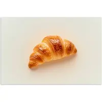 PosterMonkey Poster 90x60 cm - Croissant - Brood - Beige - Posters - Wanddecoratie keuken - Muurdecoratie woonkamer - Decoratieve accessoires - Kamer muur decoratie
