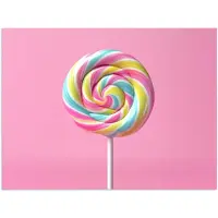 PosterMonkey Poster 160x120 cm - Lolly - Roze - Snoep - Zoet - Posters - Kamer decoratie - Wanddecoratie woonkamer - Muurdecoratie slaapkamer XXL