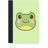 MuchoWow Notitieboek - Schrijfboek - Kikker - Groen - Vriendelijkheid - Notitieboekje klein - A5 formaat - Schrijfblok