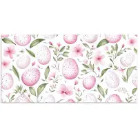 PosterMonkey Poster 80x40 cm - Patroon - Eieren - Roze - Pasen - Posters - Kamer decoratie - Wanddecoratie woonkamer - Muurdecoratie slaapkamer