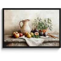 PosterMonkey Poster in lijst - Fotolijst 90x60 cm - Posters - Fruit - Kruiden - Landelijk - Posterlijst zwart - Decoratie - Wanddecoratie woonkamer - Muurdecoratie slaapkamer