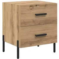 vidaXL Nachtkastje Artisan Eiken 40 x 35 x 47,5 cm Bewerkt hout