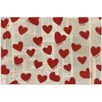 PosterMonkey Poster 120x80 cm - Hartjes - Krant - Loveyou - Posters - Kamer decoratie - Wanddecoratie woonkamer - Muurdecoratie slaapkamer