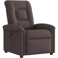 vidaXL Fauteuil verstelbaar stof donkerbruin