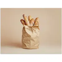 PosterMonkey Poster 40x30 cm - Baguette - Brood - Stokbrood - Beige - Posters - Wanddecoratie keuken - Muurdecoratie woonkamer - Decoratieve accessoires - Kamer muur decoratie