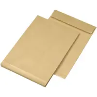 Mailmedia Geplooide envelop C4, zonder venster, natron bruin