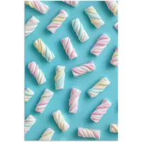 PosterMonkey Poster 20x30 cm - Spekjes - Pastel - Snoep - Blauw - Posters - Kamer decoratie - Wanddecoratie woonkamer - Muurdecoratie slaapkamer