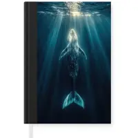 MuchoWow Notitieboek - Schrijfboek - Walvis - Water - Zonnestralen - Blauw - Notitieboekje klein - A5 formaat - Schrijfblok