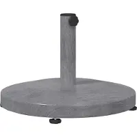 vidaXL - Parasolvoet - 24.35 - kg - Donkergrijze - Houtlook - Rond