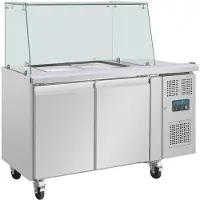 Polar U-serie tweedeurs saladette met vierkant kuchscherm