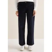 Cecil Dames Wide Legs corduroy broek - Blauw - 36
