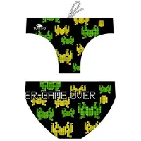 Turbo Game Over Swimming Brief Zwart 13-14 Years Jongen