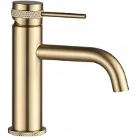 REA Wastafelkraan Lungo Grip Gold Brush Low
