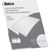 Ibico Basics A3 Lamineerhoezen, Glanzend - 100micron - 100 Stuks - Glashelder