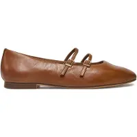 Tamaris Ballerina met riempjes cognac