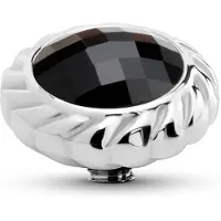 Melano Twisted Majestic Steentje Black | Zilver