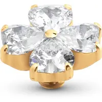 Melano Twisted Heart Clover Steentje Crystal | Goud