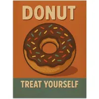 PosterMonkey Poster 120x160 cm - Donut - Spikkels - Kleurrijk - Quote - Posters - Kamer decoratie - Wanddecoratie woonkamer - Muurdecoratie slaapkamer XXL