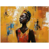 PosterMonkey Poster 160x120 cm - Vrouw - Ogen - Penseelstreken - Geel - Posters - Kamer decoratie - Wanddecoratie woonkamer - Muurdecoratie slaapkamer XXL