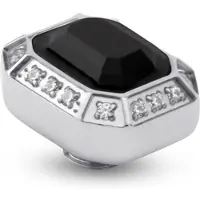 Melano Vivid Emerald CZ Steentje Jet | Zilver
