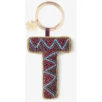 Sissy-Boy Donkerrode bag charm letter T