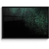 PosterMonkey Poster in lijst - Fotolijst 90x60 cm - Posters - Gaming - Stippen - Groen - Vervagen - Posterlijst zwart - Decoratie - Wanddecoratie woonkamer - Muurdecoratie slaapkamer