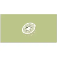 PosterMonkey Poster 120x60 cm - Kiwi - Lijntekening - Minimalistisch - Groen - Posters - Kamer decoratie - Wanddecoratie woonkamer - Muurdecoratie slaapkamer