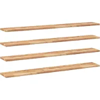 vidaXL Wandschappen 4 st zwevend olieafwerking 120x20x2 cm acaciahout