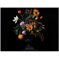 PosterMonkey Poster 40x30 cm - Zonnebloemen - Boeket - Kleurrijk - Posters - Kamer decoratie - Wanddecoratie woonkamer - Muurdecoratie slaapkamer