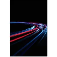 PosterMonkey Poster 120x180 cm - Gaming - Lichtbanen - Golvend - Rood - Posters - Kamer decoratie - Wanddecoratie woonkamer - Muurdecoratie slaapkamer XXL