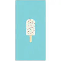 PosterMonkey Poster 60x120 cm - Ijsje - Stokje - Sprinkles - Lichtblauw - Posters - Kamer decoratie - Wanddecoratie woonkamer - Muurdecoratie slaapkamer
