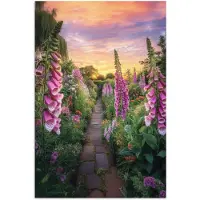 PosterMonkey Poster 60x90 cm - Vingerhoedskruid - Bloemen - Tuin - Posters - Kamer decoratie - Wanddecoratie woonkamer - Muurdecoratie slaapkamer