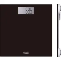 Haepi - Elektronische personenweegschaal - Groot scherm en grote cijfers - Elegant en strak design - Maximale capaciteit van 180 kg - Inclusief batterijen - Zwart.