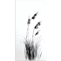 PosterMonkey Poster 40x80 cm - Minimalistisch - Stelen - Wit - Posters - Kamer decoratie - Wanddecoratie woonkamer - Muurdecoratie slaapkamer
