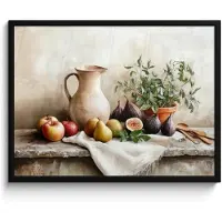 PosterMonkey Poster in lijst - Fotolijst 80x60 cm - Posters - Fruit - Kruiden - Landelijk - Posterlijst zwart - Decoratie - Wanddecoratie woonkamer - Muurdecoratie slaapkamer