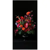 PosterMonkey Poster 80x160 cm - Bloemen - Boeket - Sierlijk - Posters - Kamer decoratie - Wanddecoratie woonkamer - Muurdecoratie slaapkamer