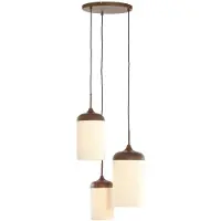 Light & Living 3-lichts hanglamp Danialo walnoot bruin met touw