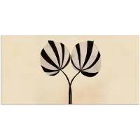PosterMonkey Poster 40x20 cm - Bladeren - Gestreept - Stengel - Beige - Posters - Kamer decoratie - Wanddecoratie woonkamer - Muurdecoratie slaapkamer