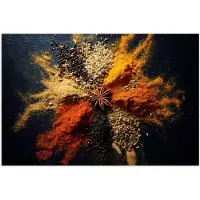 PosterMonkey Poster 60x40 cm - Specerijen - Explosie - Oranje - Posters - Kamer decoratie - Wanddecoratie woonkamer - Muurdecoratie slaapkamer